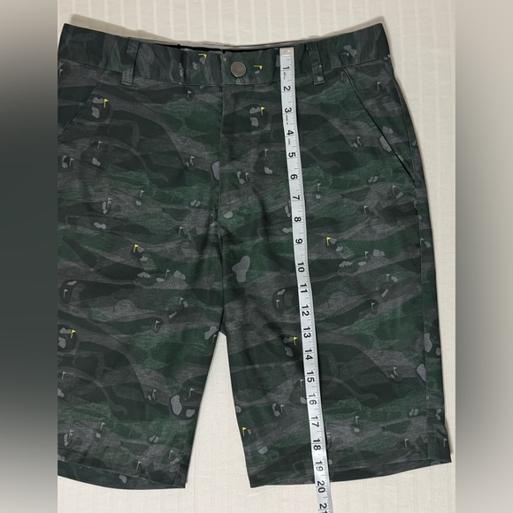 Puma Green Camo Tailored Flagstick Golf Shorts Chino Camouflage Size 30 - Picture 9 of 12